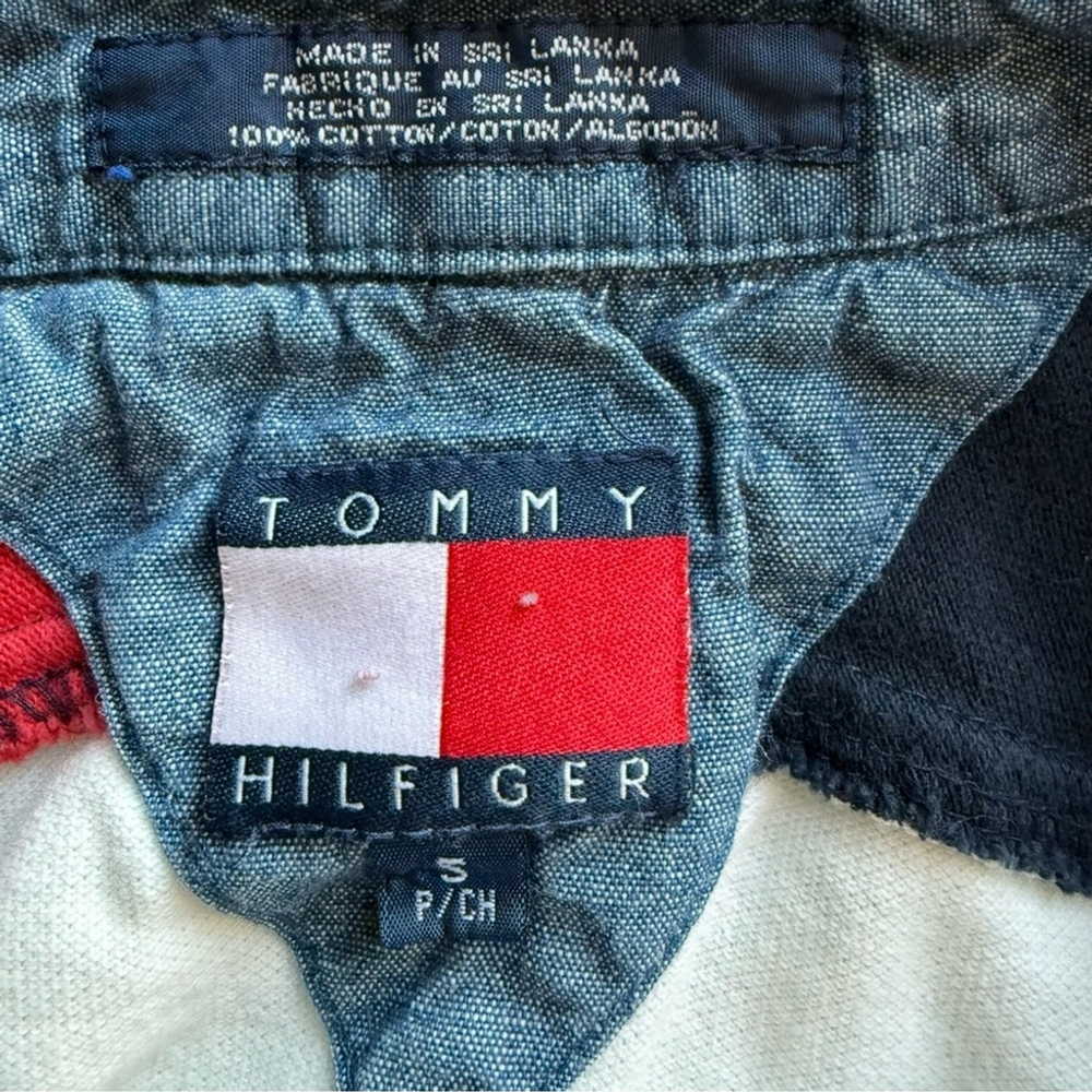 Tommy Hilfiger Men's Tricolor Polo Shirt Size S Y2K Preppy Streetwear Classic - Picture 4 of 14